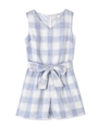 コットンギンガムサロペット/グレー(021)