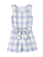 コットンギンガムサロペット/グレー(021)