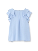 ジョーゼット袖フリルシャツ/ダークオレンジ(068)