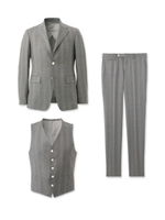 スーパーファインチェックスーツ/ダークグレー(313)