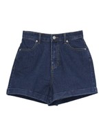 ハイウエストストレッチデニムショートパンツ/インディゴ