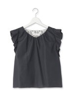 バッグレースラッフルブラウス/オフホワイト(003)