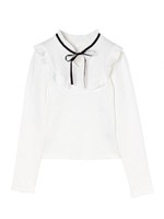 フリルリブトップス/ピンク