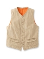 リネン混 デザート ベスト/ベージュ(052)