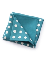 リバーシブルドット柄ポケットチーフ/ライトブルー(191)