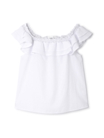 OFF-SHOUL SHEER FRILLS/ホワイト(030)