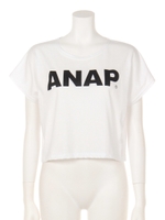 【ANAP】ANAPロゴ無地クロップドTシャツ/PK