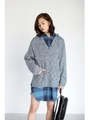 【AZUL by moussy】スペースダイフーディ長袖プルオーバー/BLU