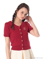 くま刺繍カーデ/ネイビー