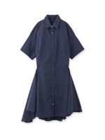 イレギュラーヘムシャツワンピース/ホワイト(001)