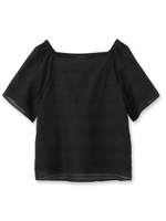 シアーステッチジャガードシャツ/ホワイト(402)