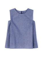 ショルダータックブラウス/ネイビー(120)