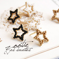 スターシェイプビーズラインピアス