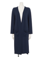 スリットロングカーディガン/ネイビー