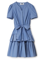 ティアードシャツワンピ/オフホワイト