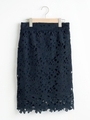 総レーススカート/ネイビー