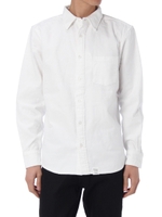 【AZUL by moussy】ヘビーツイルムジ長袖シャツ/WHT