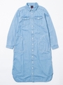 【X-girl Jean】WASHED DENIM SHIRT DRESS/ライトブルー