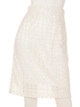 ケミカルレースタイトスカート/オフホワイト