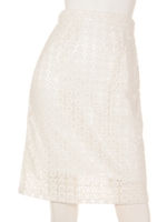 ケミカルレースタイトスカート/オフホワイト