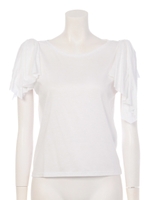 リボンフレアスリーブＴ/オフホワイト