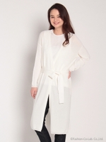 ロングニットカーデ/シロ