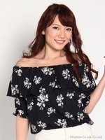 花柄オフショルプルオーバー/コイアオ