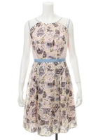 地図柄ワンピース/ピンク