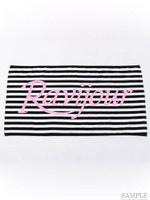 Color Border ビーチタオル/HOTPINK