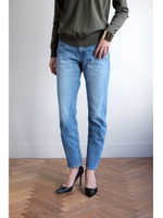 【AZUL by moussy】テーパードデニムパンツ/BLU