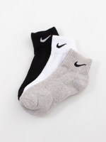 【NIKE】3PPK CUSHION QUARTER 23−25/WHTxBLK