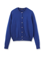 コットンリネンニットカーディガン/ライトブルー(091)