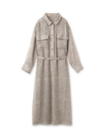 スリット入り柄ワンピース/オフホワイト(103)