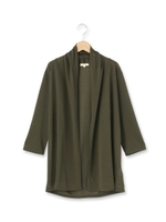 ノーボタン天竺カーディガン/ブルー(092)