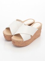 厚底ウエッジサンダル/ホワイト