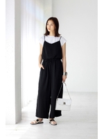 【AZUL by moussy】サマーツィード風キャミオールインワン/L/GRY