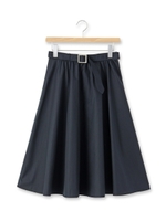 タイプライターベルテッドミモレ丈スカート/ネイビー(093)