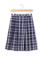 チェック柄フレアスカート/アイボリー(204)