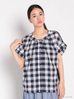 度甘天竺×布帛MIXプルオーバー/ストライプ