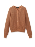 [L]綿混エアリーカーディガン/レンガ(069)