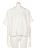 【chille anap】スキッパードレープシャツ/WH