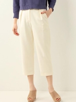 ★JOC T/R ダブルクロス ワイド クロップド パンツ/Nat