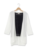 カーディガン+レースタンクトップセット/ホワイト系(002)