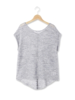 バックシャンリネンニットプルオーバー/ネイビー(093)