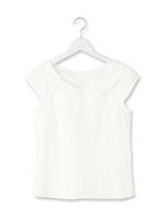 Vネック襟付きブラウス/ホワイト(001)