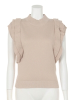 【mystic】ティアードフリルニットプルオーバー/オフホワイト