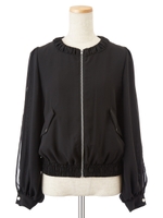 シフォンソデフワブルゾン/オフホワイト