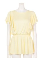 ドレープスリーブチュニック/YEL
