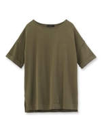 ドロップショルダーラメニット/カーキ&グリーン系(028)