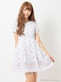 フルールパネルロマンスワンピース/ブルー系